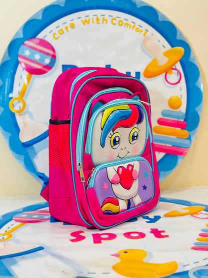 Cute doll themed school backpack for kids