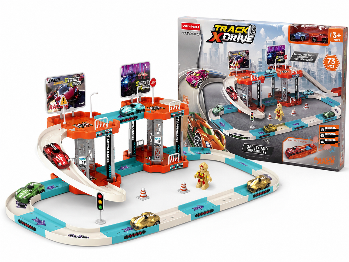 Track XDrive – 73 PCS Parking & Racing Track Set