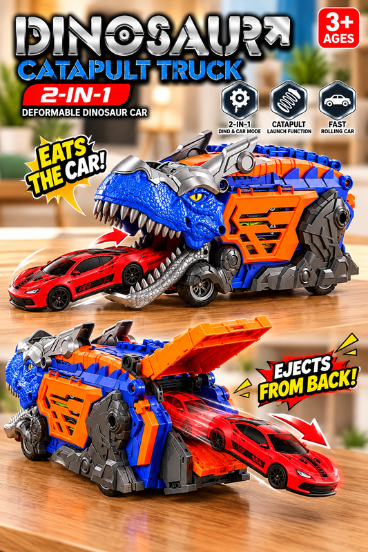 Dinosaur Catapult Truck 2-in-1 Toy