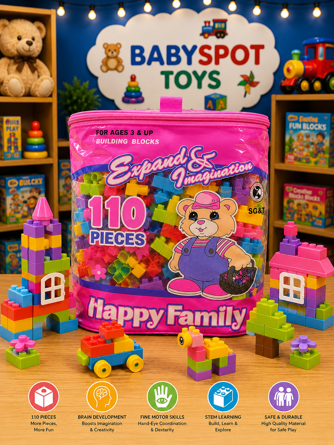 Building blocks set for toddlers