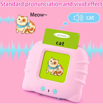Talking flash card reader learning toy