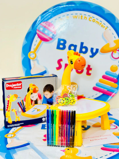 Giraffe projector drawing desk for kids