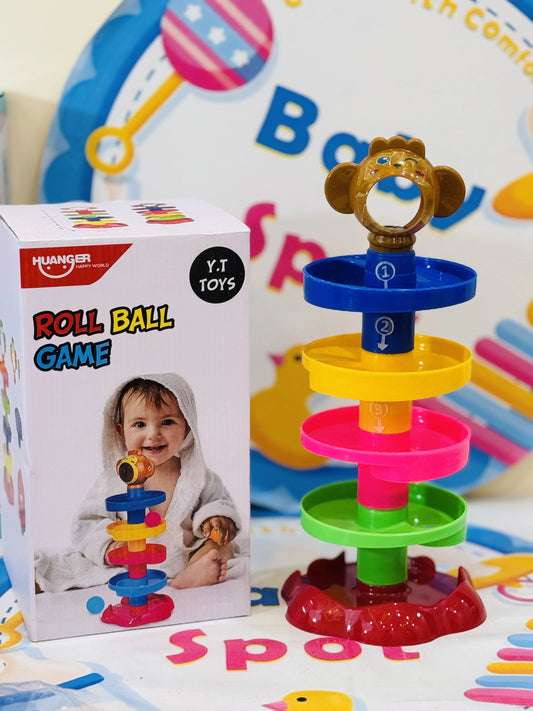 Roll Ball Game for Toddlers (6-36 Months)

Introducing the Roll Ball Game – an engaging and interactive toy designed for toddlers aged 6 to 36 months. This fun and colorful toy is crafted from premium-quality **ABS plastic**, making it both durable and safe for little hands. The game features a **multi-layered tower** with 5 vibrant layers, where three colorful balls can be rolled down in a fun, playful motion.