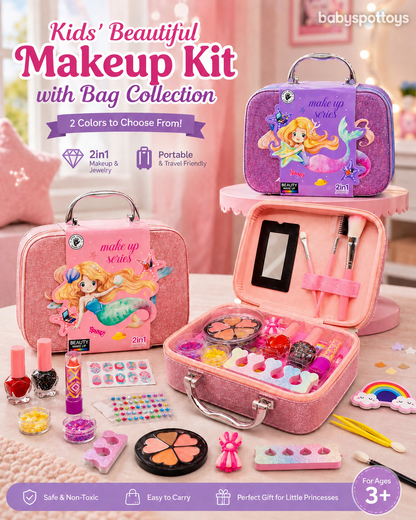 Kids makeup kit with bag