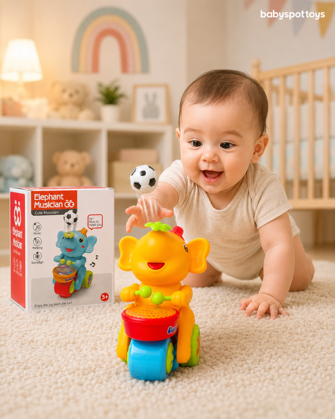 🎶 Melo Elephant Musical Toy 🐘💕