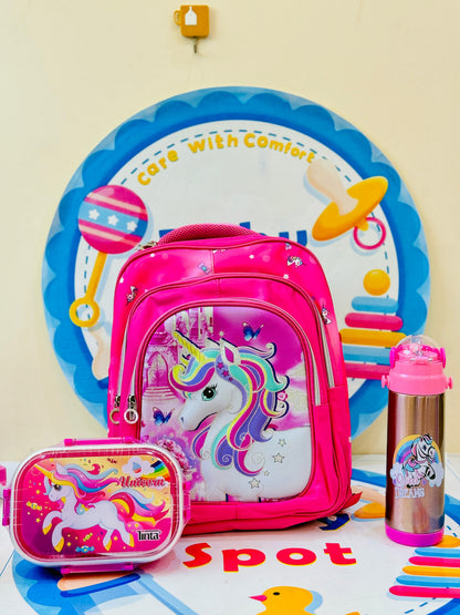 15 to 16 inch unicorn school bag set