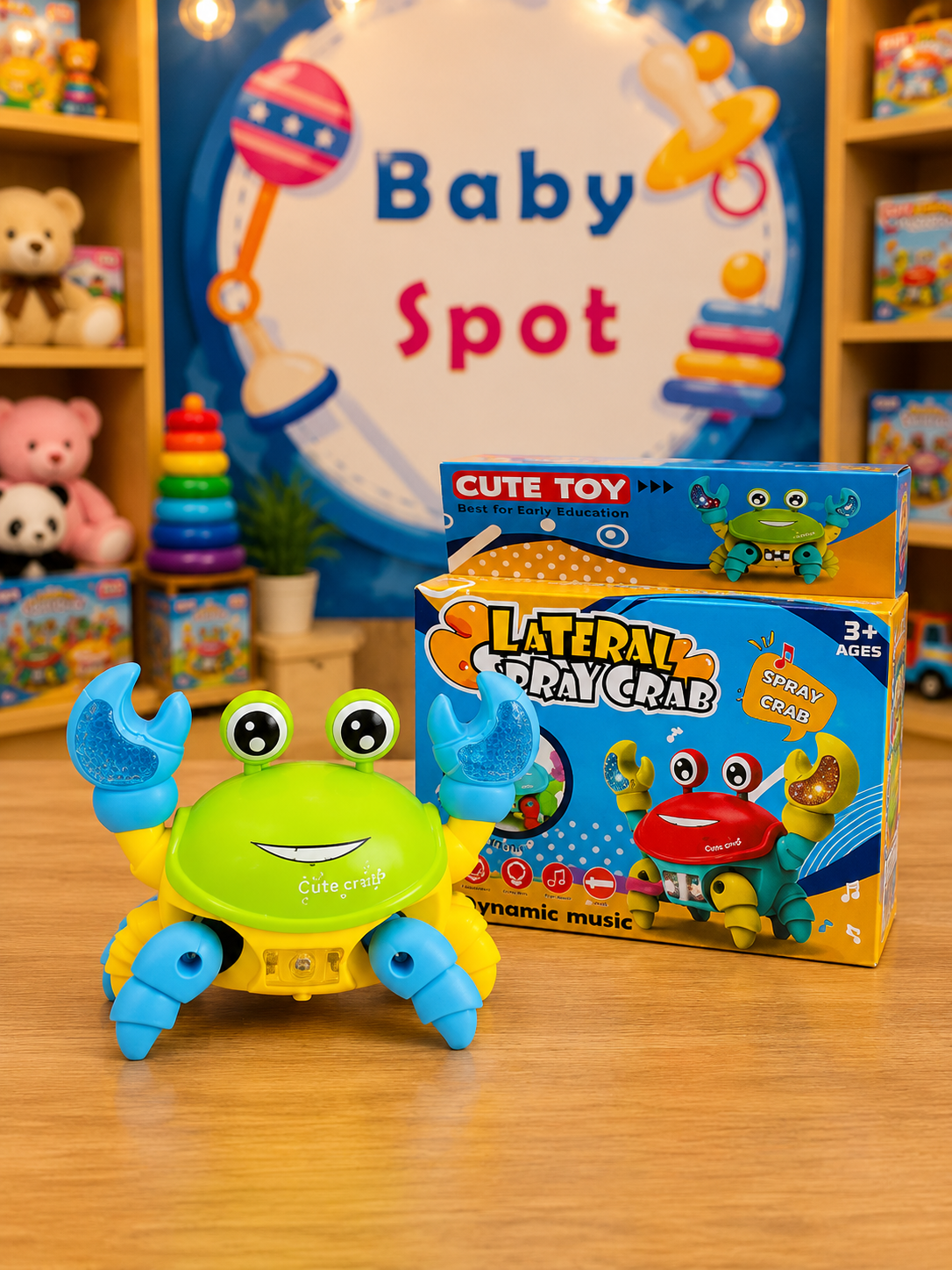 Dancing crawling crab musical toy for kids
