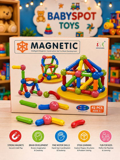 Magnetic building blocks construction set