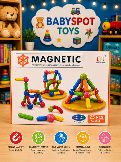 Magnetic building blocks construction set