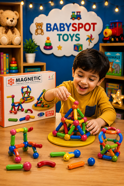 Magnetic building blocks for kids