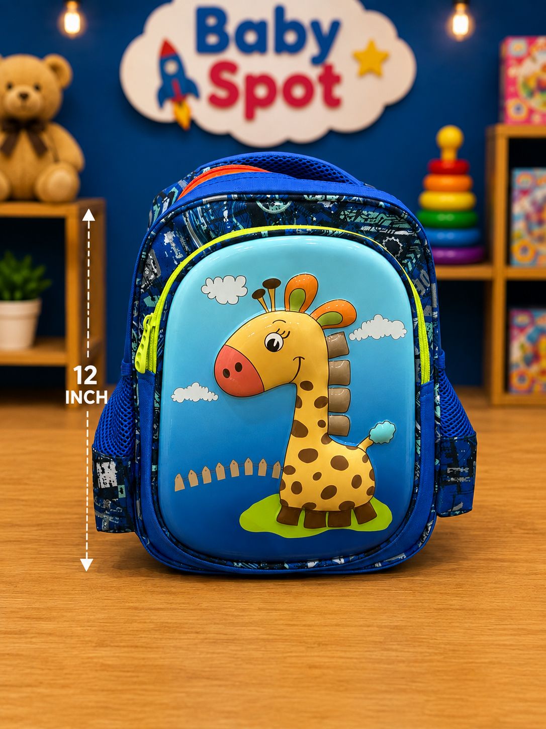 3D Giraffe School Bag Lightweight Backpack 12-13 Inch