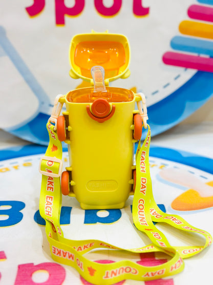 Kids bus-shaped water bottle for school