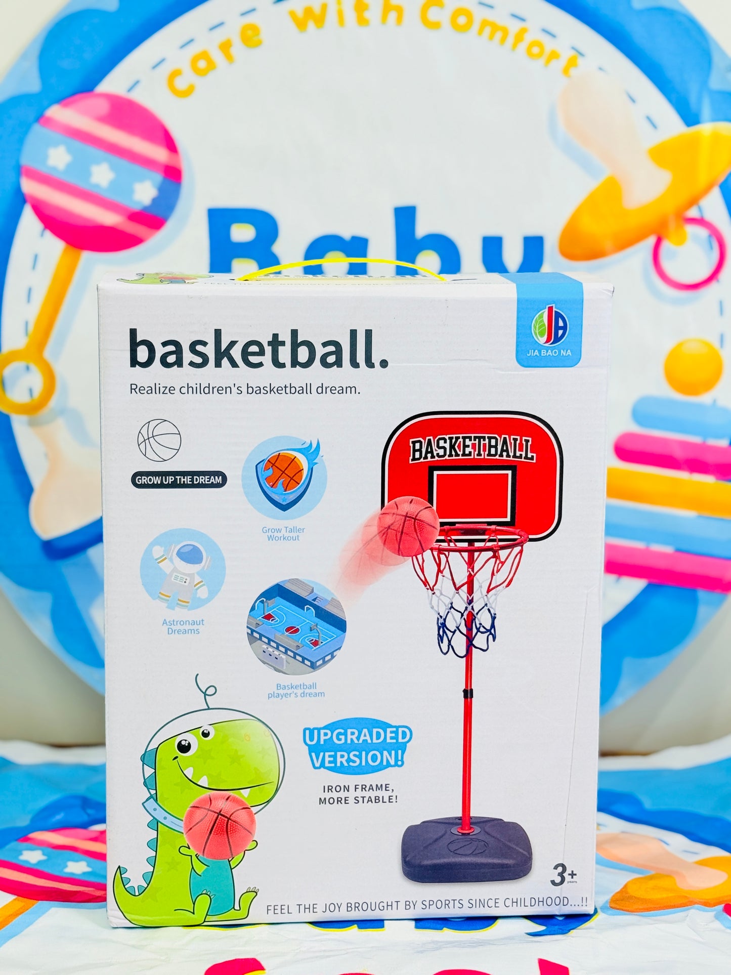 Basketball Playing Set,Height Adjustable Children Basketball Hoop Stand with Basketball Pump for Training Outdoor Indoor Sport