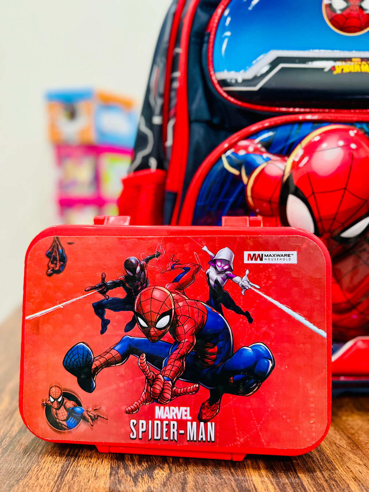 Spider-Man school bag set with accessories