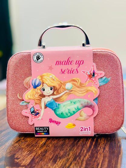 Kids pretend makeup kit with bag