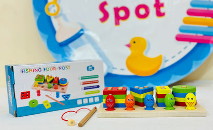 Magnetic fishing toy set for kids