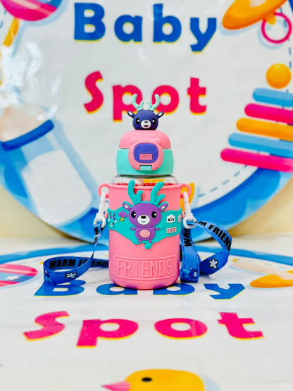 Kids water bottle with sipper lid