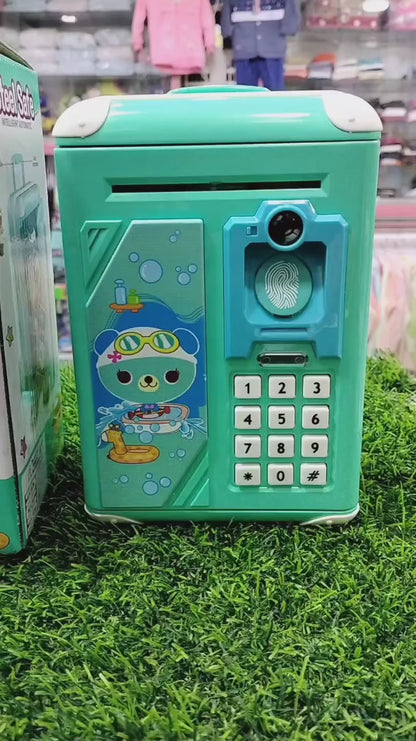 Kids ATM MONEY BOX WITH PASSOWRD AND FINGERPRINT SENSOR