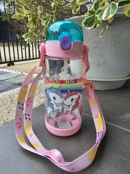 Unicorn kids water bottle for school