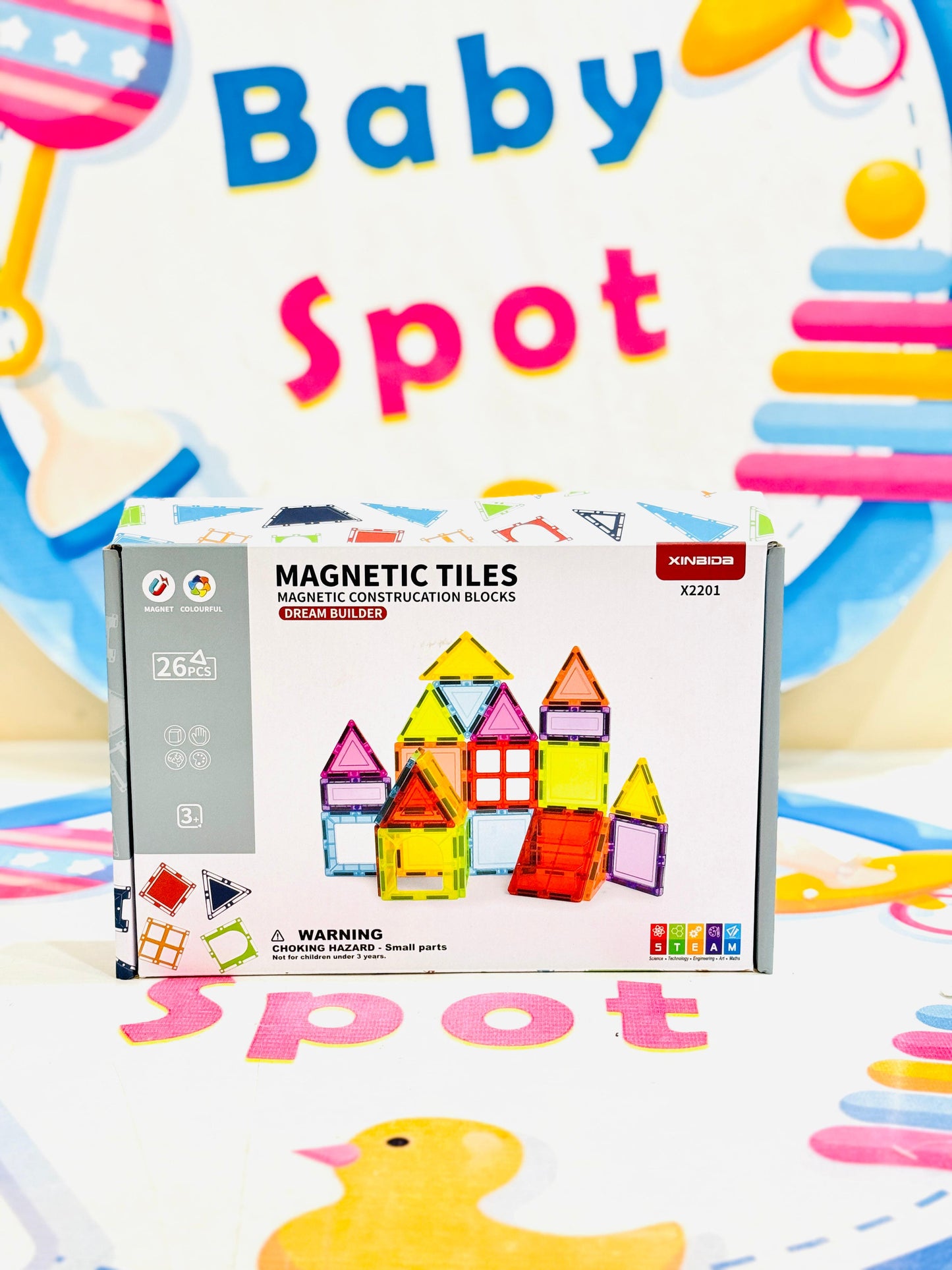 26-Piece Magnetic Tiles – Build, Learn & Create! 🎨🔧