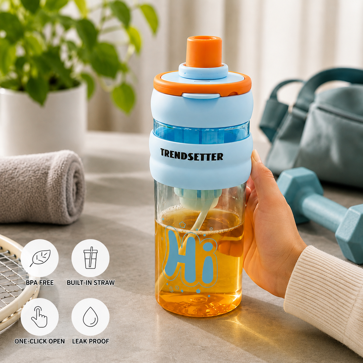 Trendsetter premium dual function water bottle 1000ml