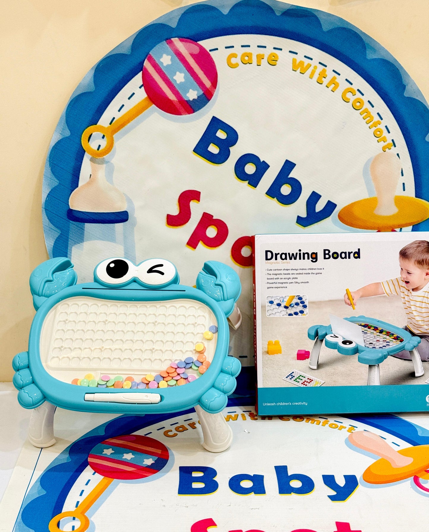 Crab Magnetic Drawing Board table– Fun Learning for Little Hands!