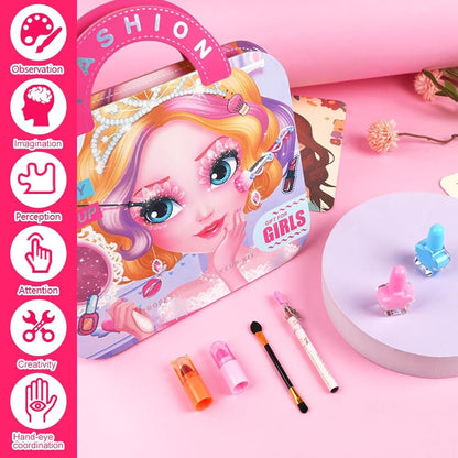 Children's makeup box pretend play kit