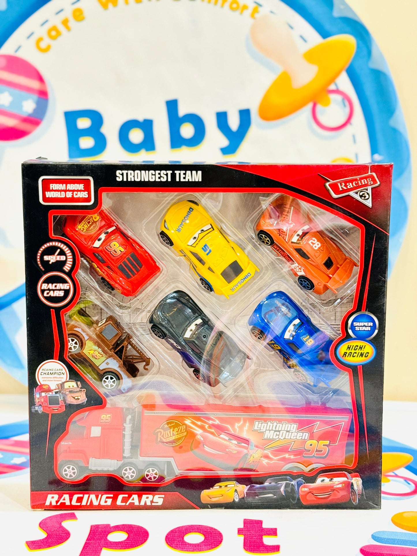 Racing Car Lightning McQueen 7 Pcs Car Set