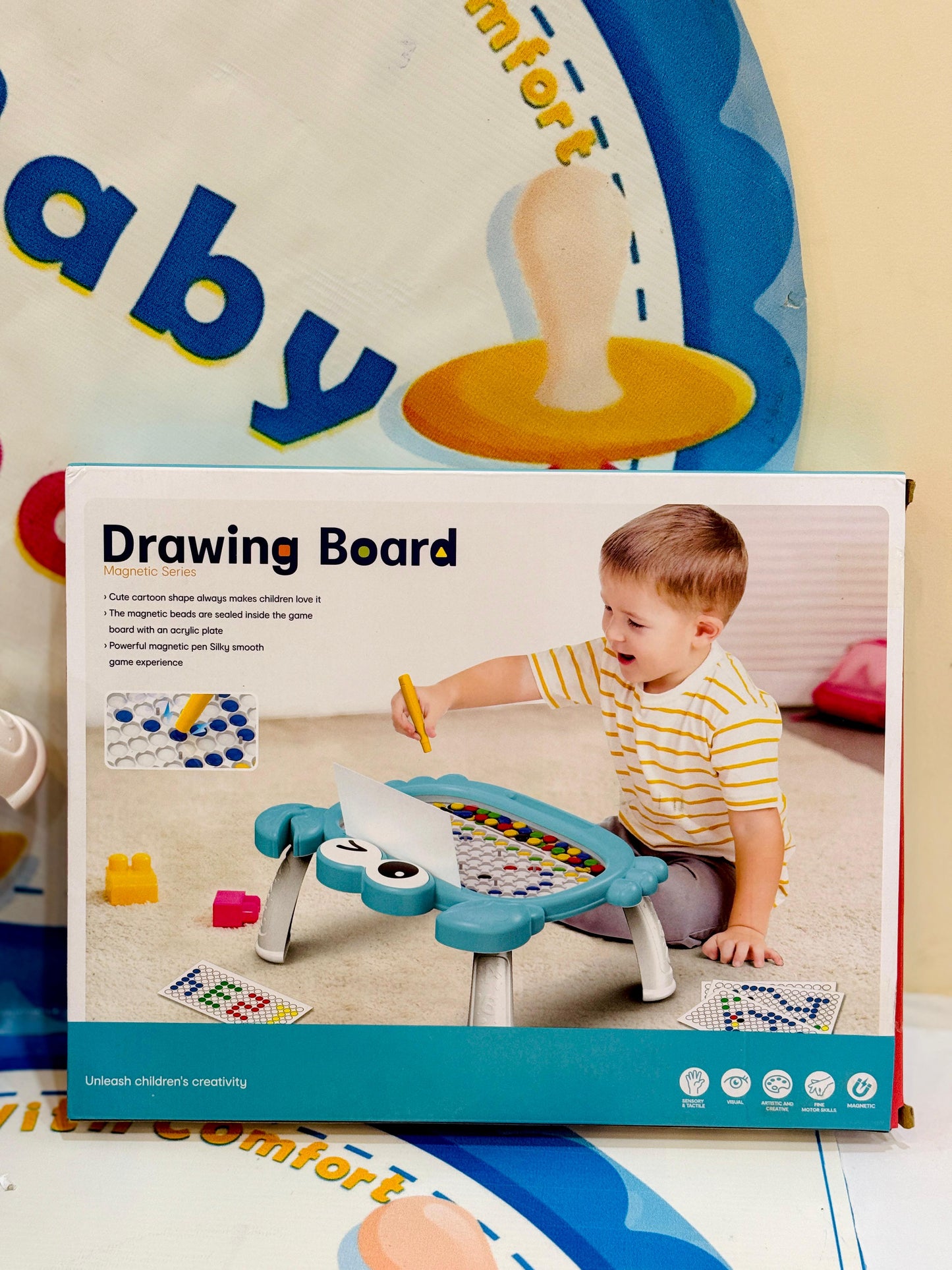 Crab Magnetic Drawing Board table– Fun Learning for Little Hands!