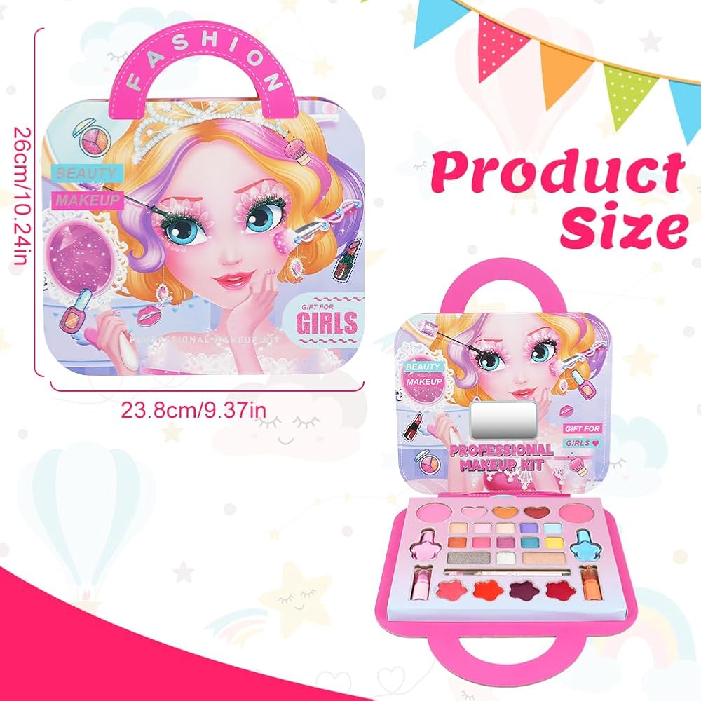Kids Makeup Sets For Girls Toys, Children's Make-Up Box Kit