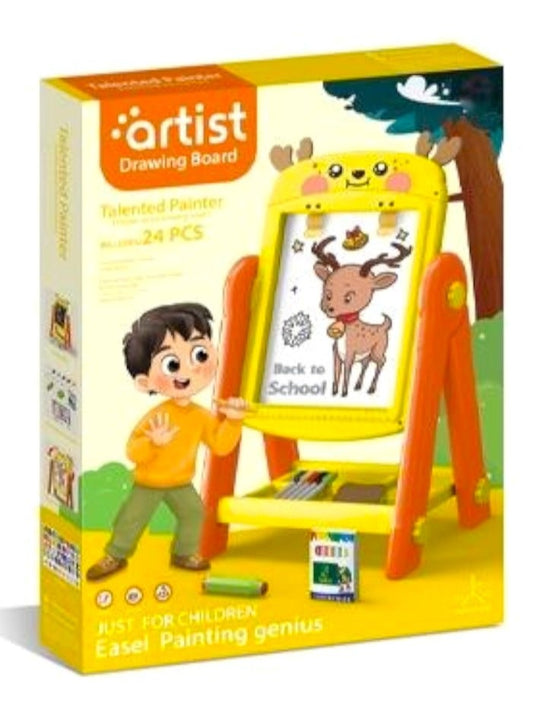 Artist 2 in 1 double sided  learning easel board for kids height adjustable