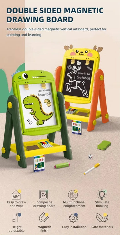 2-in-1 children's drawing and learning easel