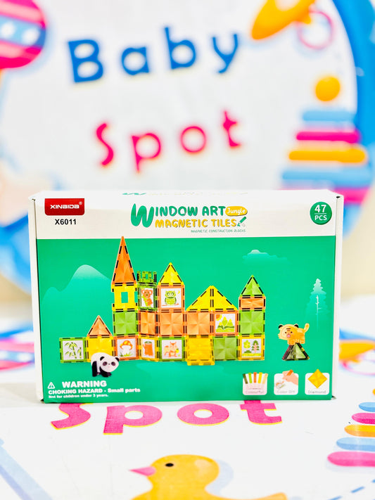 47-Piece Magnetic Tiles – Build, Learn & Create! 🎨🔧