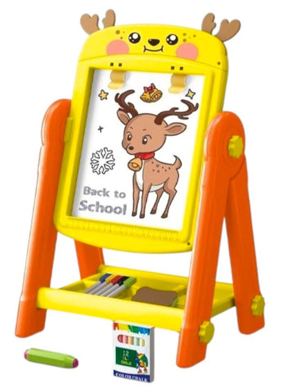 Double sided learning easel board for children