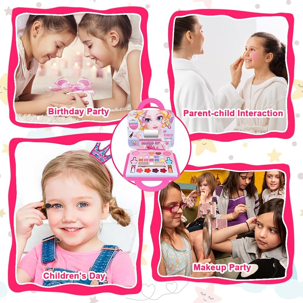 Kids Makeup Sets For Girls Toys, Children's Make-Up Box Kit