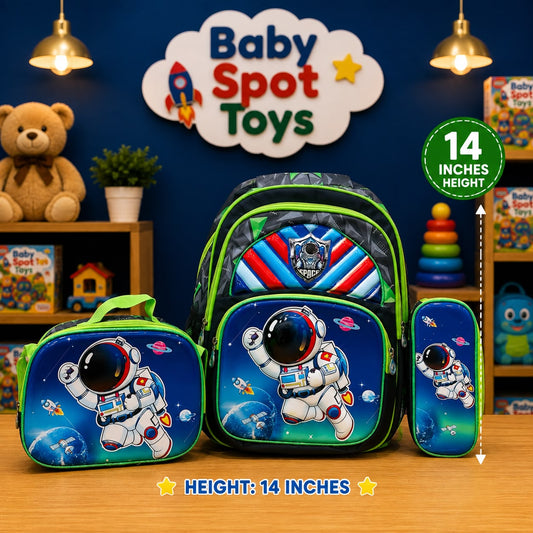 Space bag lunch bag and geometry set
