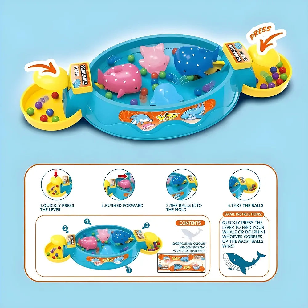 Hungry shark 2 player interactive Scramble game for kids