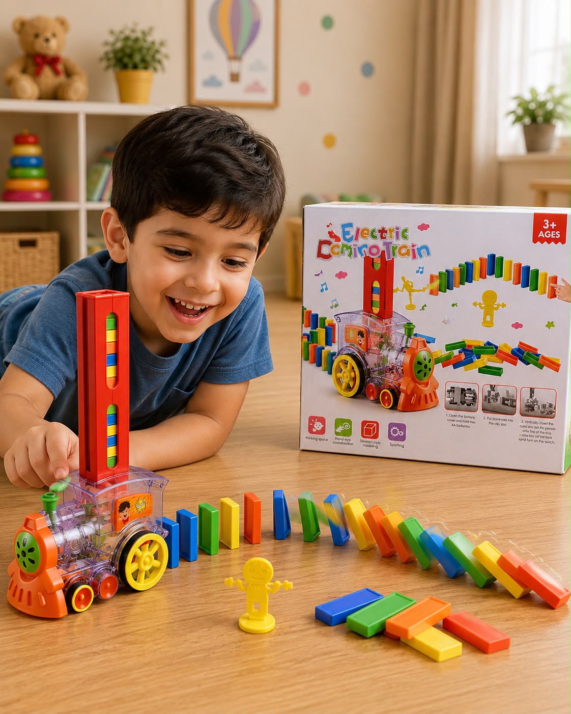 Domino train toy set