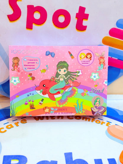Children's pretend makeup and jewellery set