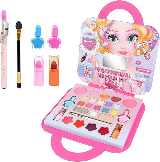 Kids Makeup Sets For Girls Toys, Children's Make-Up Box Kit