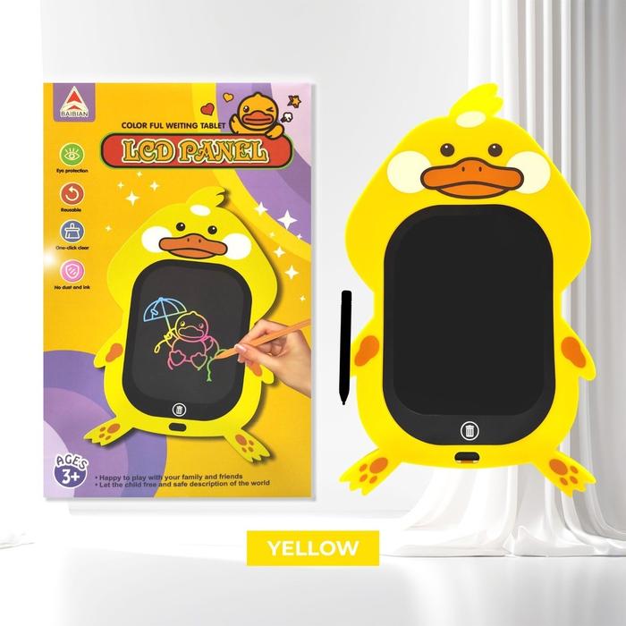 Duck shaped Lcd Panel Colourful writing Tablet 10 inch