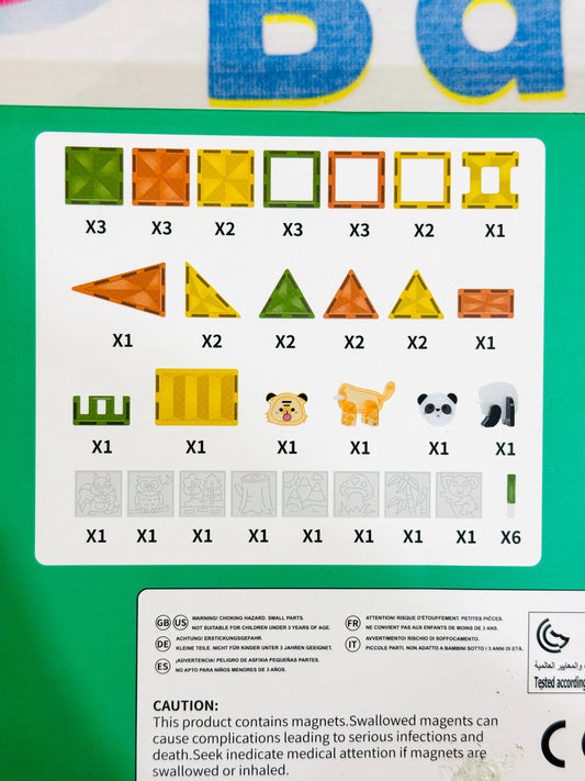 47-Piece Magnetic Tiles – Build, Learn & Create! 🎨🔧