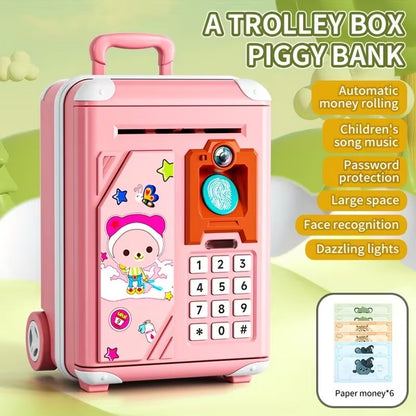 Kids ATM money box with password and fingerprint sensor