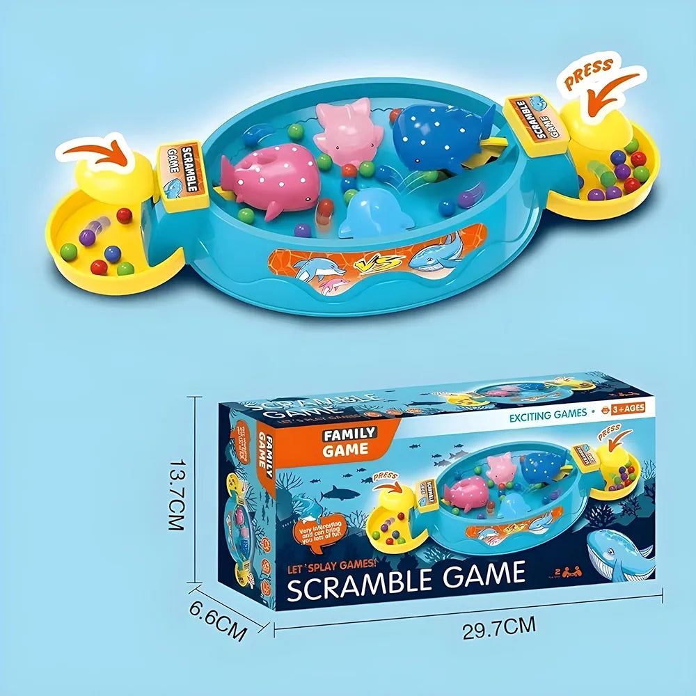 Hungry shark 2 player interactive Scramble game for kids