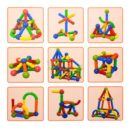 Magnetic building blocks creative play set