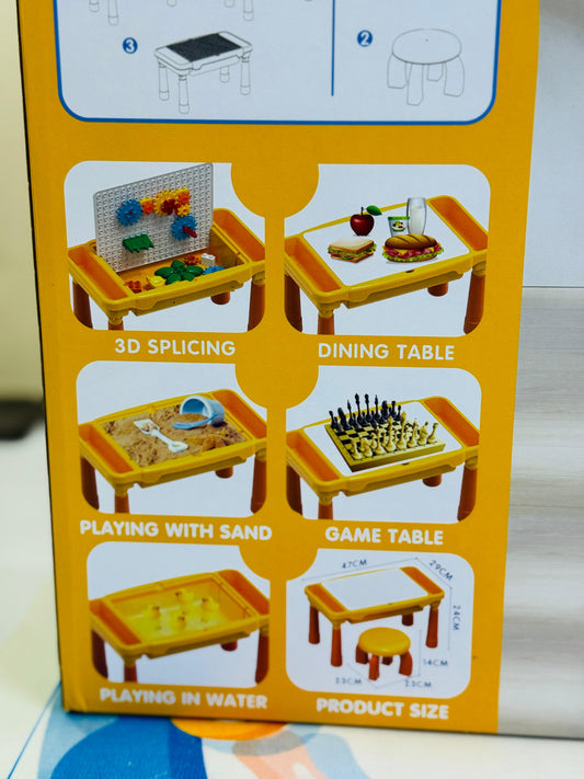 30Pcs DIY Multi-functional Building Blocks Table With Stool