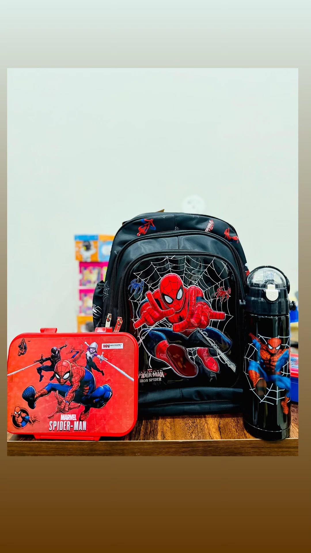 15 to 16 inch Spider-Man 3D school bag set