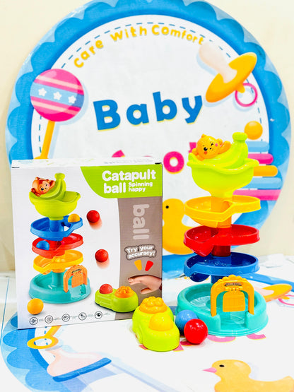 Roll n Swirl ball ramp with launcher