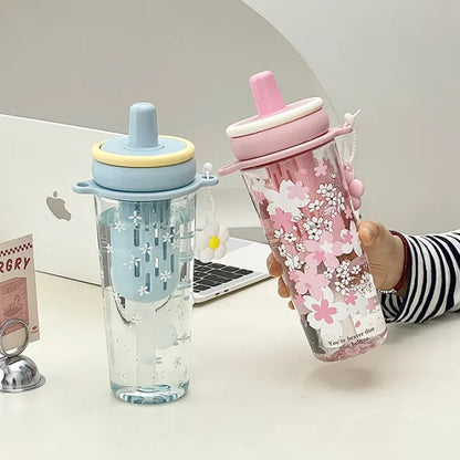 950ml portable straw water cup